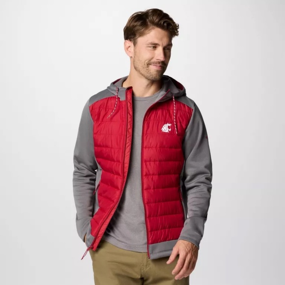 NWT men's sizes Columbia CLG out shield hybrid Hoodie Washington Cougars BSBL - Picture 1 of 5